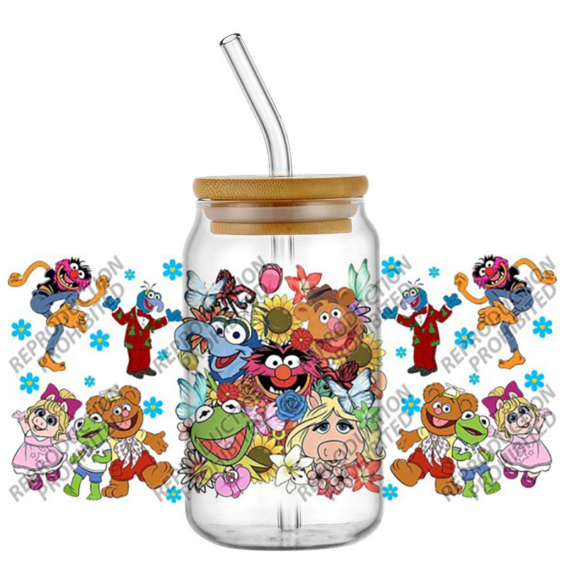 Rdta Tank Glass - สติกเกอร์ติดแก้วลายกบเคอร์มิตจาก The Muppet Show ขนาด 16