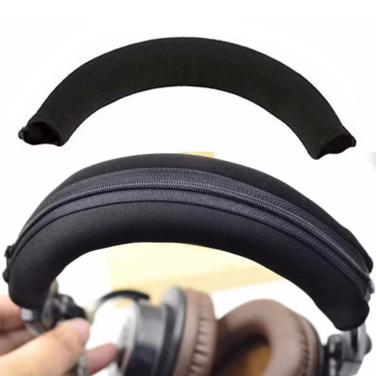Audio Technica Headphone Ath-M50X - หูฟังแบบมีซิปตัวป้องกันแขน bantal alas ที่คาดศีรษะใช้ได้กับเทคนิคเสียง MSR7 M30