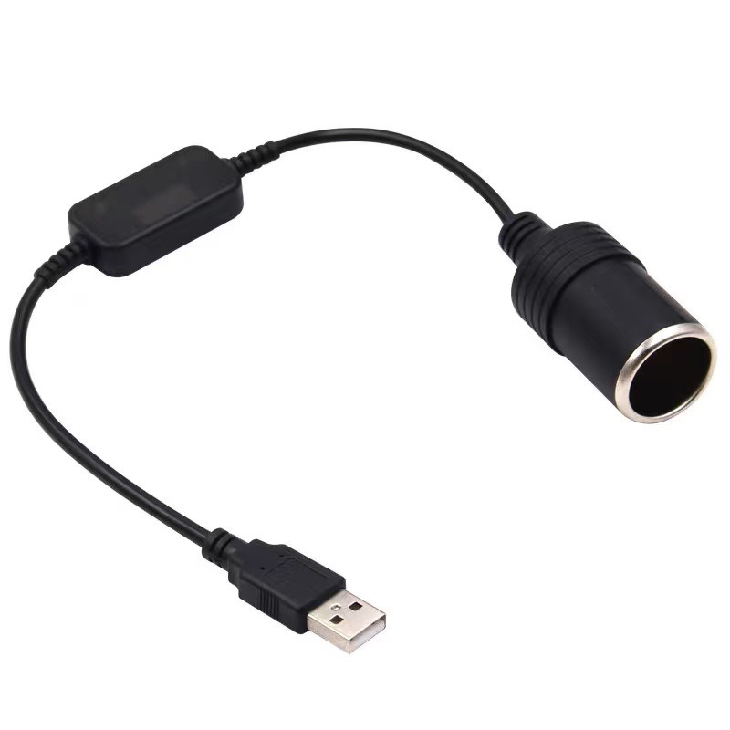 Accessories For Vaping - อะแดปเตอร์แปลงไฟ USB 5V 2A เป็นช่องจุดบุหรี่ในรถยนต์ 12V