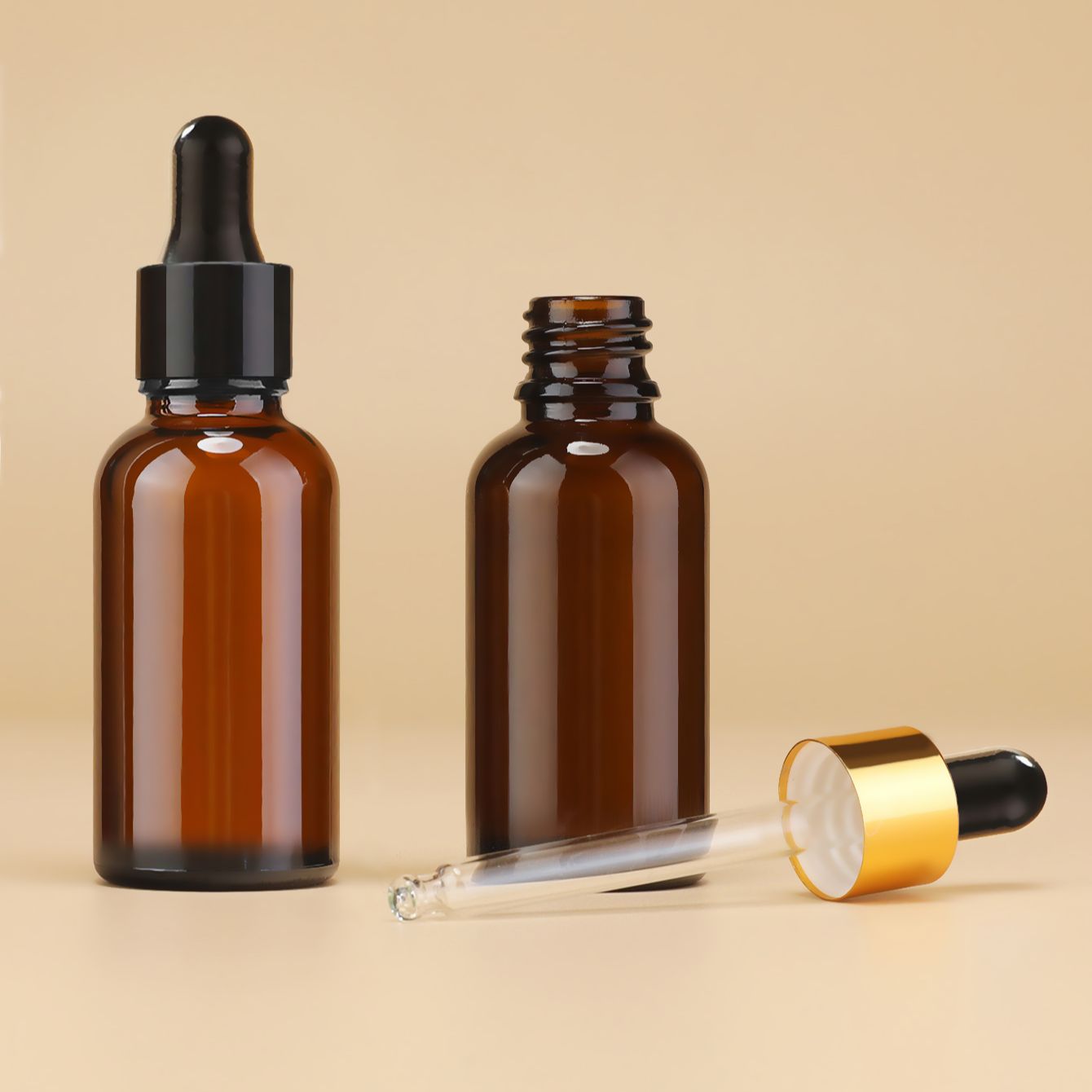 ขวดหยดแก้วสีเหลืองอําพันขนาด 3 - Juice Bottle Dropper บทวิจารณ์และราคา